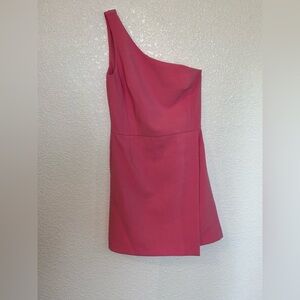 French Connection Pink One Shoulder Dress